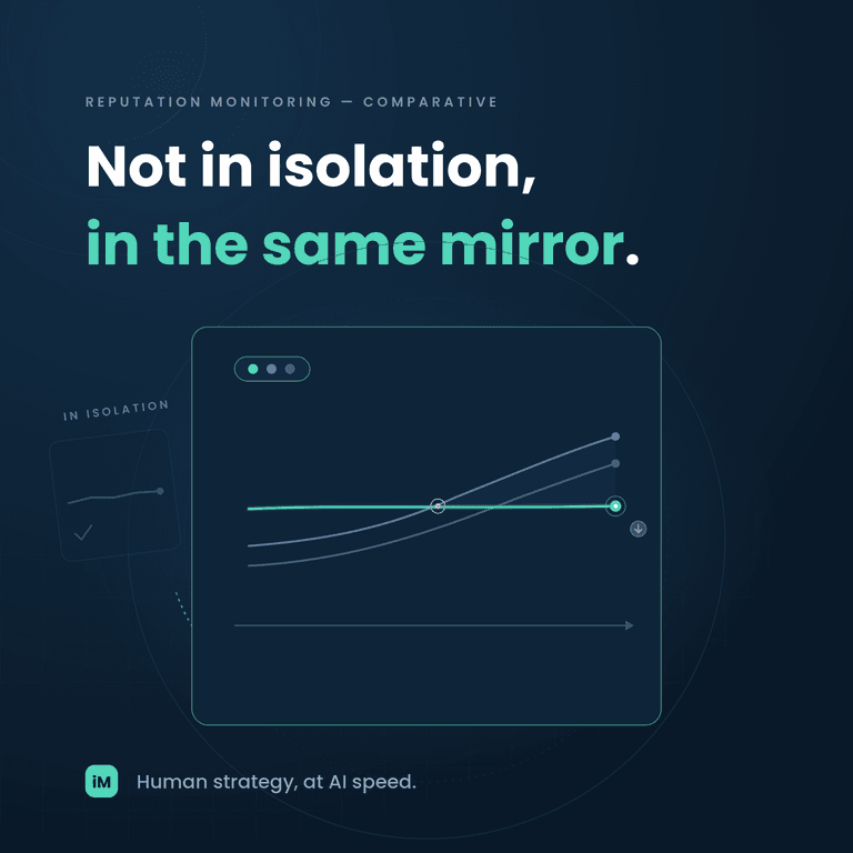 Watching Yourself and Your Competitor in the Same Mirror: Why Reputation Is a Comparative Metric, Not an Absolute One